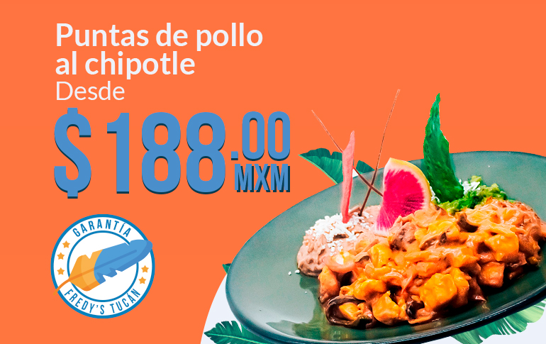 Campana tus favoritos cada dia puntas de res con pollo fredys tucan martes, Fredys Tucan, Puerto Vallarta, Jalisco, México